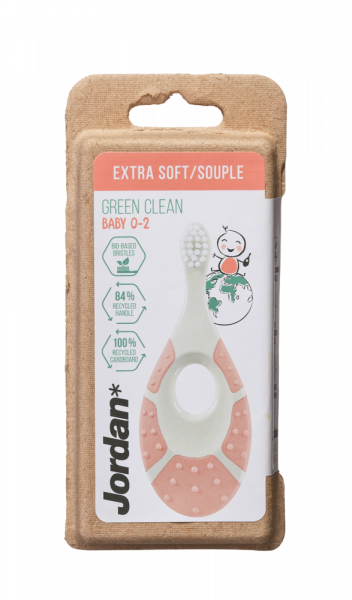 Jordan Green Clean Baby zubní kartáček s kousátkem, 0-2 roky, extra soft