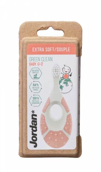 Jordan Green Clean Baby zubní kartáček s kousátkem, 0-2 roky, extra soft