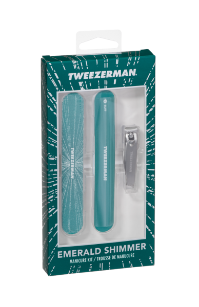 Tweezerman Manicure Kit Emerald Shimmer, Sada pro dokonalou úpravu nehtů