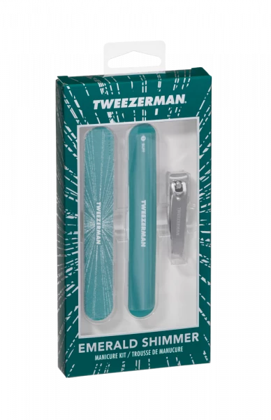 Tweezerman Manicure Kit Emerald Shimmer, Sada pro dokonalou úpravu nehtů