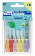 TePe Extra soft startovací sada mezizubních kartáčků, 6 velikostí