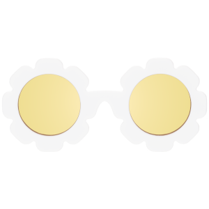 BABIATORS Polarized Flowers White Daisy, polarizační sluneční brýle bílo-žluté, 3-5 let