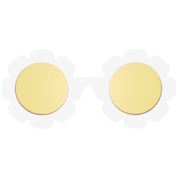 BABIATORS Polarized Flowers White Daisy, polarizační sluneční brýle bílo-žluté, 3-5 let