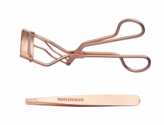 Tweezerman Rose Gold Set, Dárkové balení setu Rose Gold pro řasy a obočí