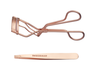 Tweezerman Rose Gold Set, Dárkové balení setu Rose Gold pro řasy a obočí