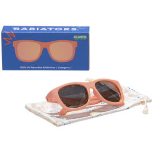 BABIATORS Polarized Navigator Perfectly Papaya, polarizační sluneční brýle meruňkové, 0-2 roky