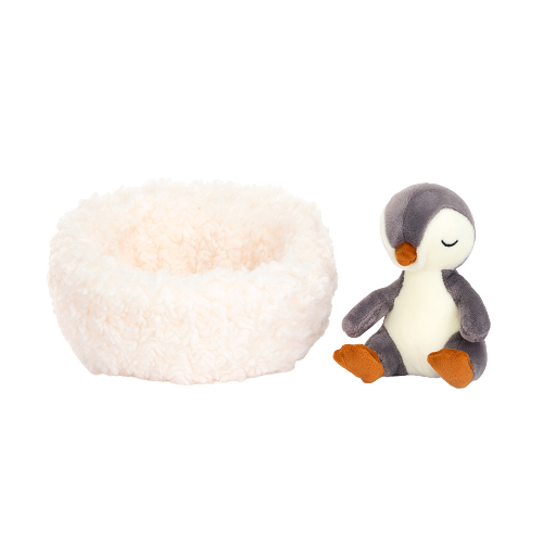 Jellycat Plyšová hračka – Tučňák v pelíšku 13 cm