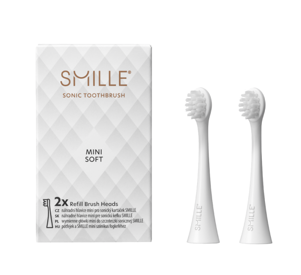 SMILLE Sonic Brush, MINI náhradní hlavice, bílé, 2ks
