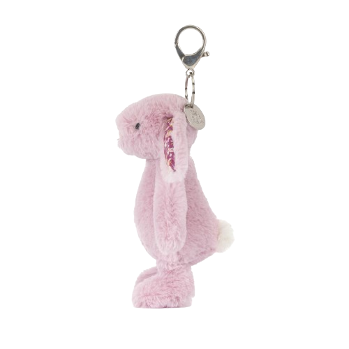 Jellycat Thistlepop Blossom, květinový králíček fialový přívěsek na kabelku
