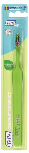 TePe Colour Compact x-soft, zubní kartáček, zelený