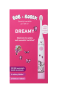 Sonický zubní kartáček BOB a BOBEK DREAMY pro děti 6+, 35 000 kmitů/min, 2 kartáčkové hlavice v balení