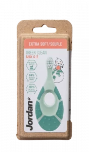 Jordan Green Clean Baby zubní kartáček s kousátkem, 0-2 roky, extra soft