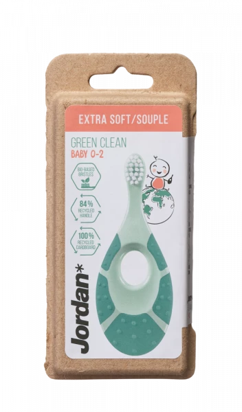 Jordan Green Clean Baby zubní kartáček s kousátkem, 0-2 roky, extra soft