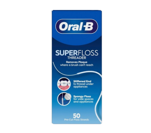 Oral-B Superfloss pro čištění rovnátek, můstků a implantátů, 50 ks