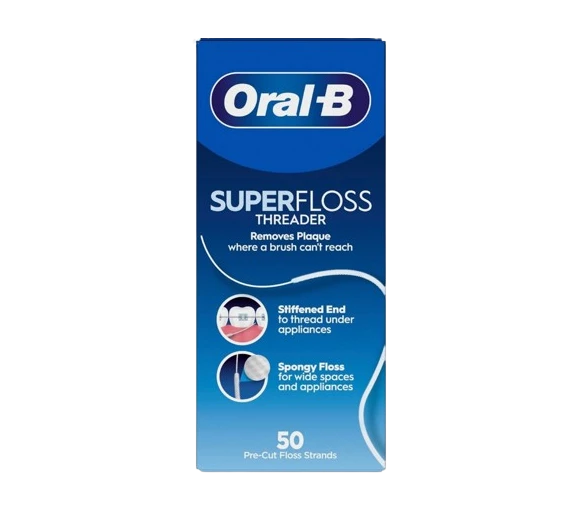 Oral-B Superfloss pro čištění rovnátek, můstků a implantátů, 50 ks