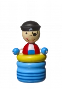 Krabička na první zoubky ze dřeva, motiv PIRÁT