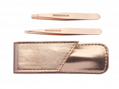 Tweezerman Petite Set Rose Gold, Sada pinzet v pouzdře Rose Gold