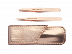 Tweezerman Petite Set Rose Gold, Sada pinzet v pouzdře Rose Gold