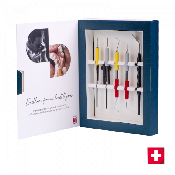 Deppeler SMART ENDO by Style Italiano Endodontics - sada nástrojů pro každodenní endodoncii, s návleky FG, 5 kusů