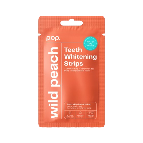 Pop Wild Peach Teeth Whitening Strips, bělicí pásky na zuby (7x2 ks)