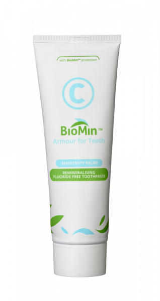 BioMin C zubní pasta pro citlivé zuby bez fluoridů, 75 ml