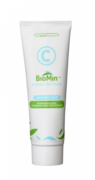BioMin C zubní pasta pro citlivé zuby bez fluoridů, 75 ml