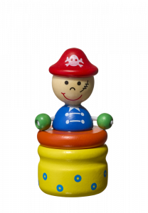 Krabička na první zoubky ze dřeva, motiv PIRÁT