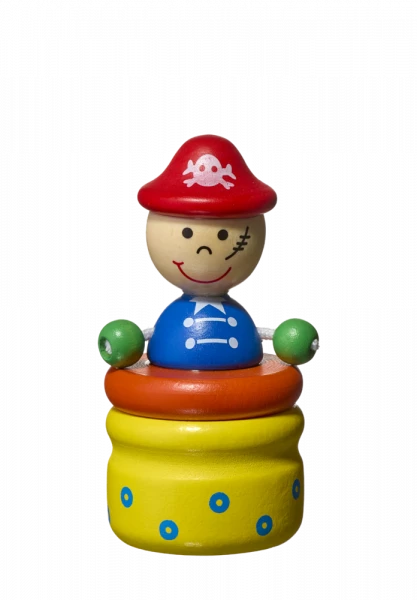 Krabička na první zoubky ze dřeva, motiv PIRÁT