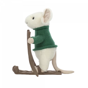 Jellycat vánoční myška na lyžích