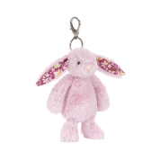 Jellycat Thistlepop Blossom, květinový králíček fialový přívěsek na kabelku