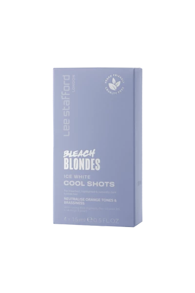 Lee Stafford Bleach Blondes Ice White Cool Shots - tónovací kúry, 4x 15 ml