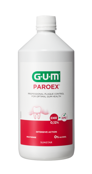 GUM PAROEX ústní voda (výplach, CHX 0,12 % + CPC 0,05 %), 1 L