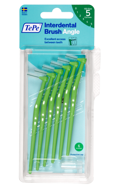 TePe Angle mezizubní kartáčky 0,8 mm, zelené, 6 ks
