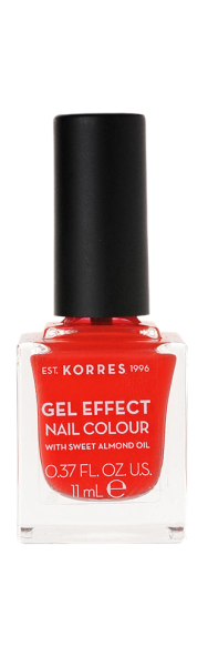 KORRES Gel-Effect Nail Colour - gelový lak na nehty,45 Coral, 11 ml