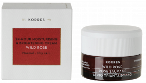 KORRES Wild Rose 24h - rozjasňující krém pro normální a suchou pleť, 40 ml