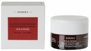 KORRES Wild Rose 24h - rozjasňující krém pro normální a suchou pleť, 40 ml