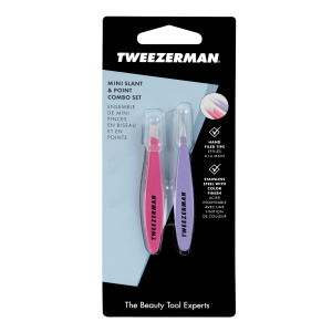 Tweezerman Mini Slant and Mini Point – sada pinzet v cestovní velikosti