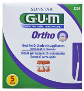 GUM Ortho Floss zubní nit pro čištění rovnátek, 5 ks