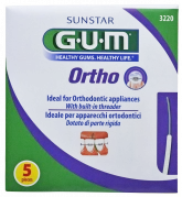 GUM Ortho Floss zubní nit pro čištění rovnátek, 5 ks