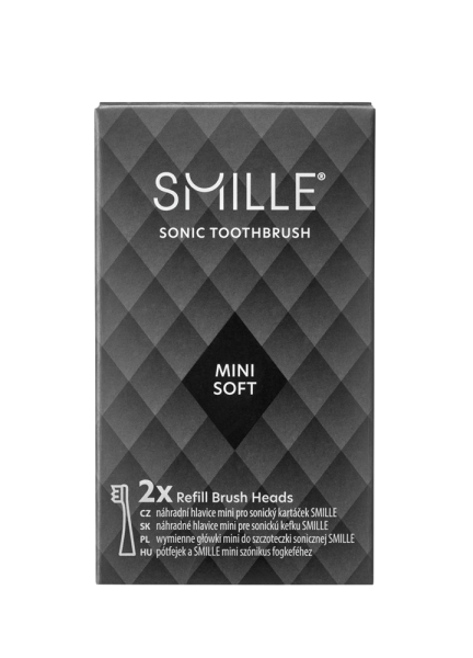 SMILLE Sonic Brush, MINI náhradní hlavice, černé, 2ks