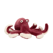 Jellycat Chobotnice Obbie vínová 39 cm