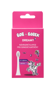 Bob a Bobek Náhradní hlavice pro sonické kartáčky Bob a Bobek DREAMY, střední hlavice se lžícovým zástřihem