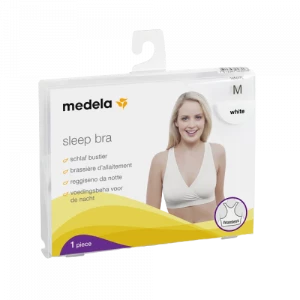 Medela noční těhotenská a kojicí podprsenka, bílá, velikost M