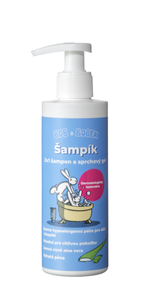 Bob a Bobek Šampík, šampon a sprchový gel 2v1, 200 ml
