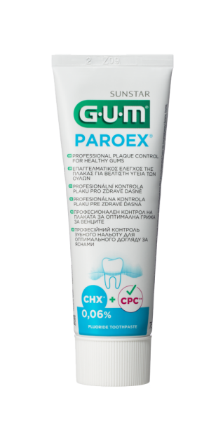 GUM PAROEX gelová zubní pasta (CHX 0,06 % + CPC 0,05 %), 75 ml