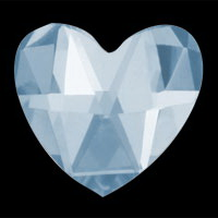 IZI Sparkle Srdce s rozetovým brusem modré (ice-blue)