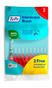 TePe Original mezizubní kartáčky z bioplastu 0,5 mm, červené, 8+2 ks zdarma