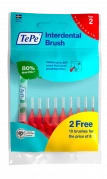 TePe Original mezizubní kartáčky z bioplastu 0,5 mm, červené,  8+2 ks zdarma