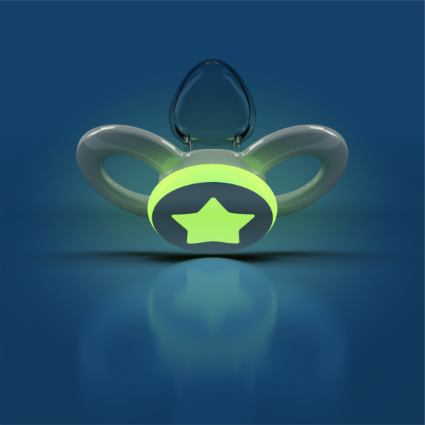 Dentistar ortodontické dudlíky 6-14 měsíců, šedo-zelené