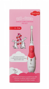 Bob a Bobek baby sonický dětský kartáček se srdíčky, 0-5 let, v krabičce